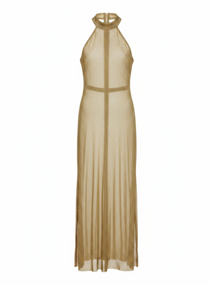 Nazarene Amictus 24K Gold Mesh Dress