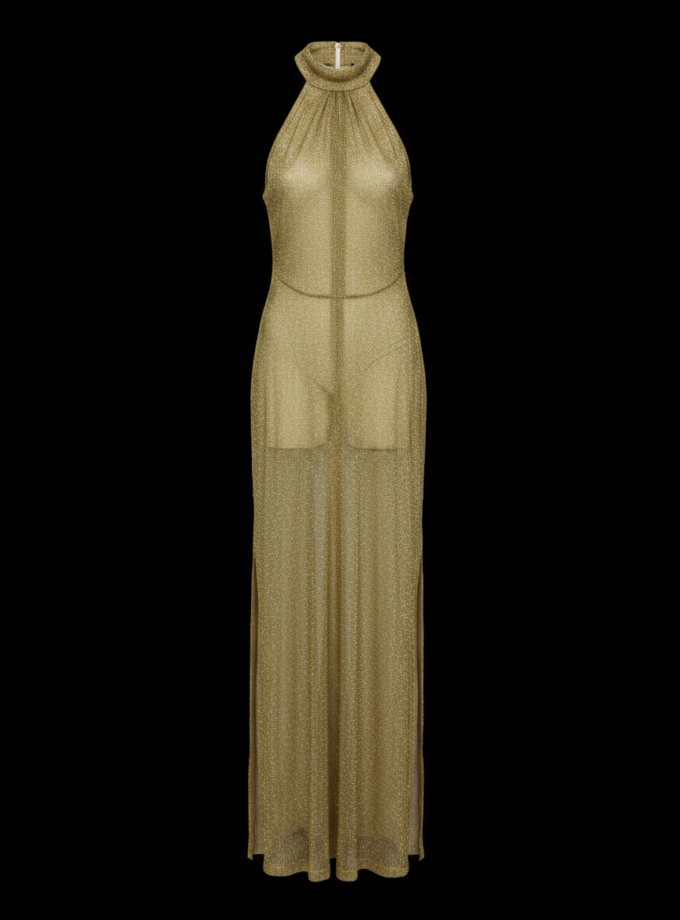 Nazarene Amictus 24K Gold Mesh Dress
