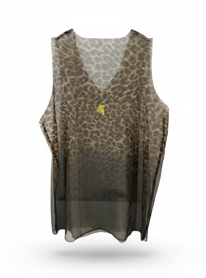 Nazarene Amictus Angel Veil Leopard Tank